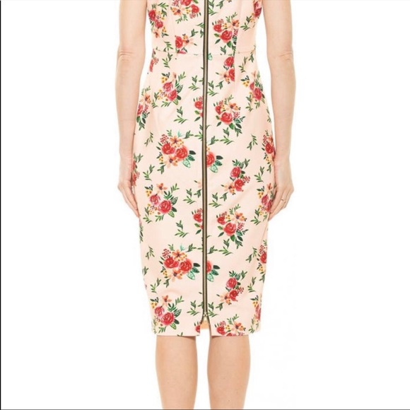 NWT Alexia Admor mock neck midi dress light pink color day dress - Picture 7 of 7